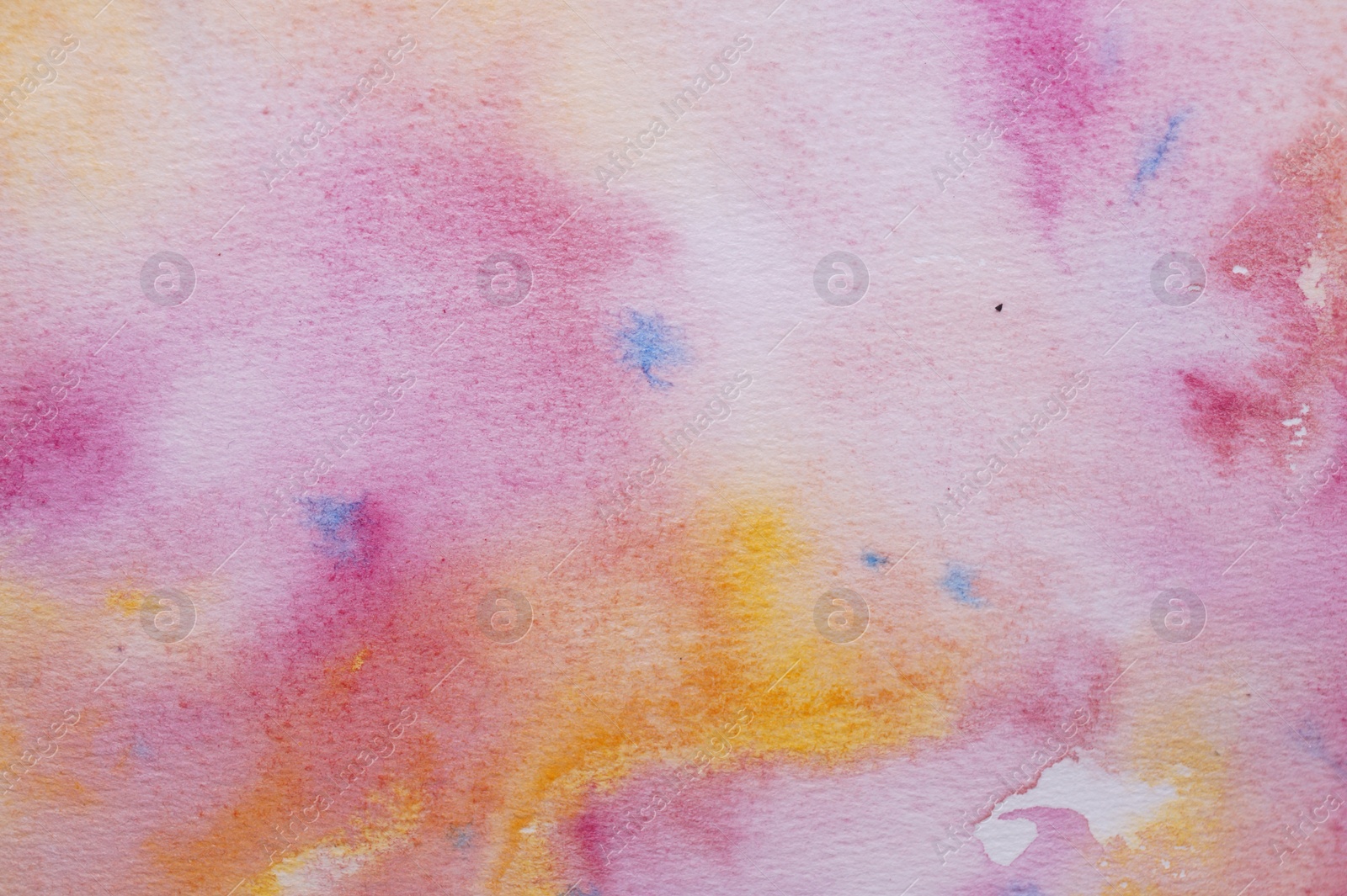 Photo of Abstract colorful watercolor painting as background, top view