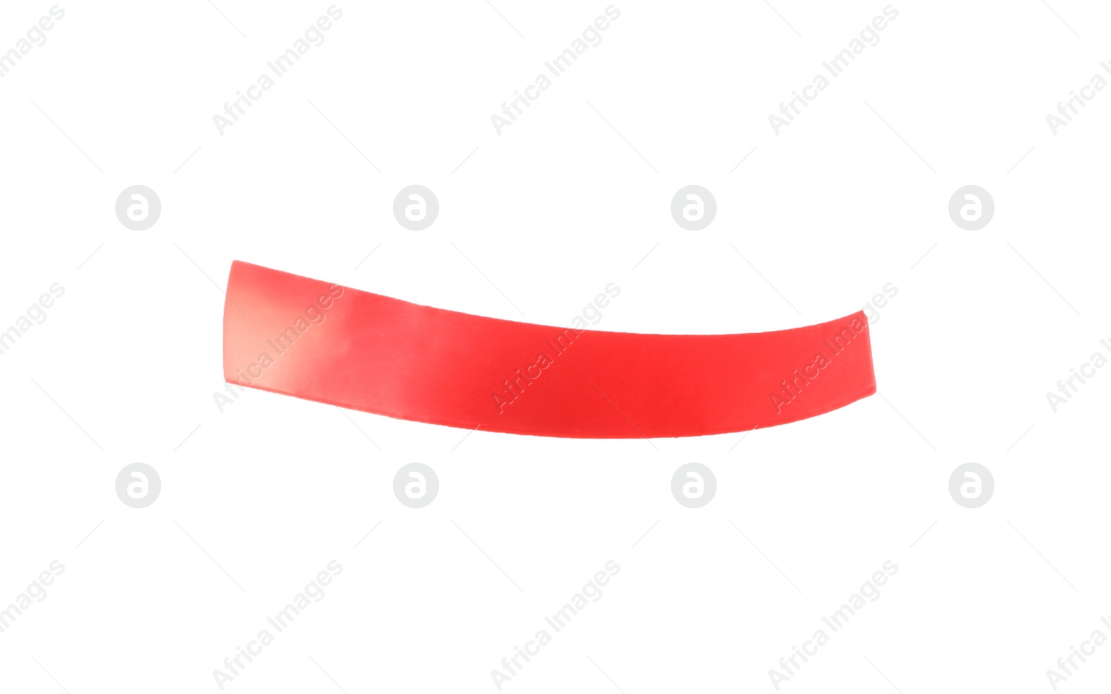 Photo of Piece of red confetti isolated on white