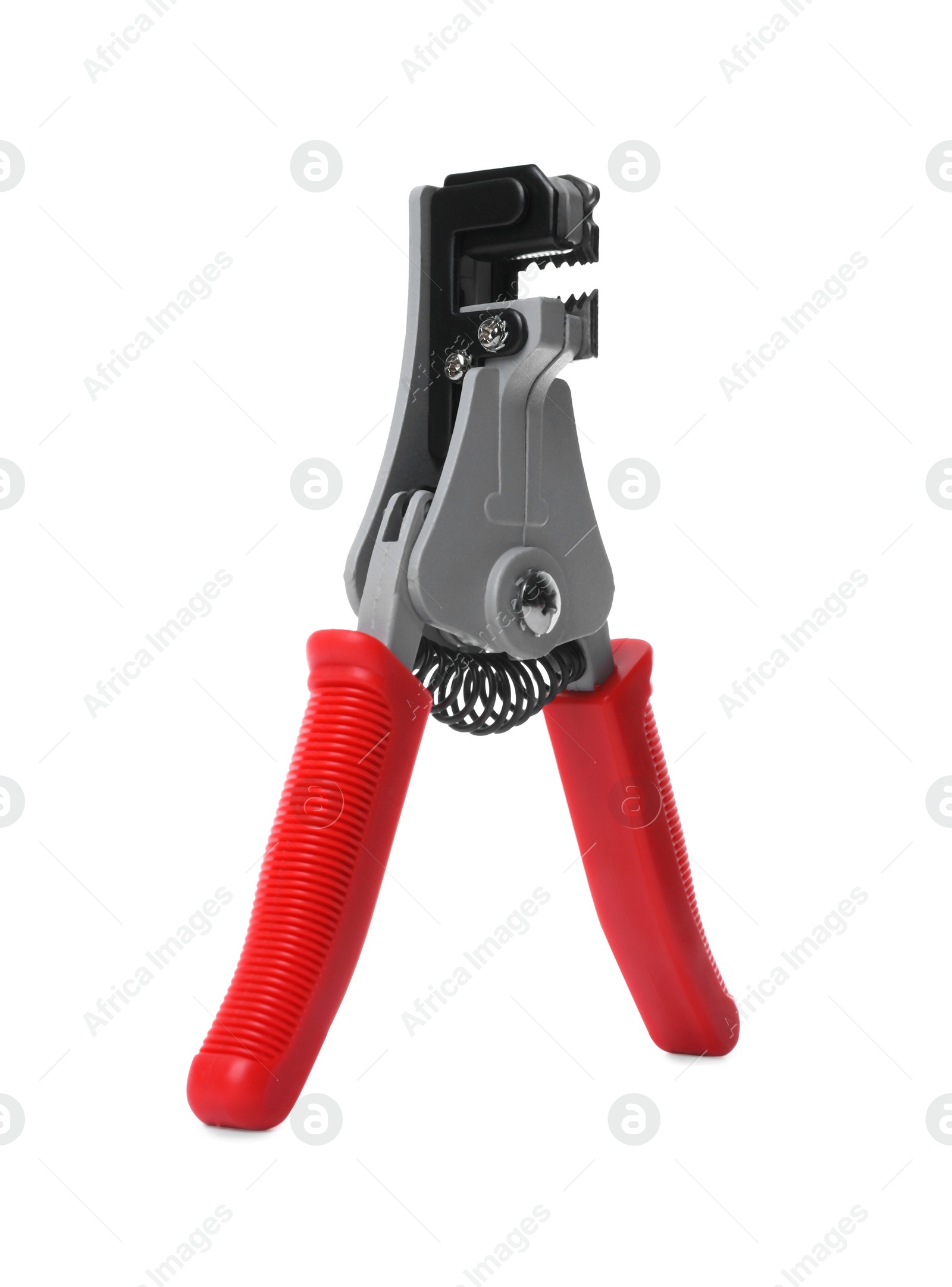 Photo of Cutters isolated on white. Wire stripping tool