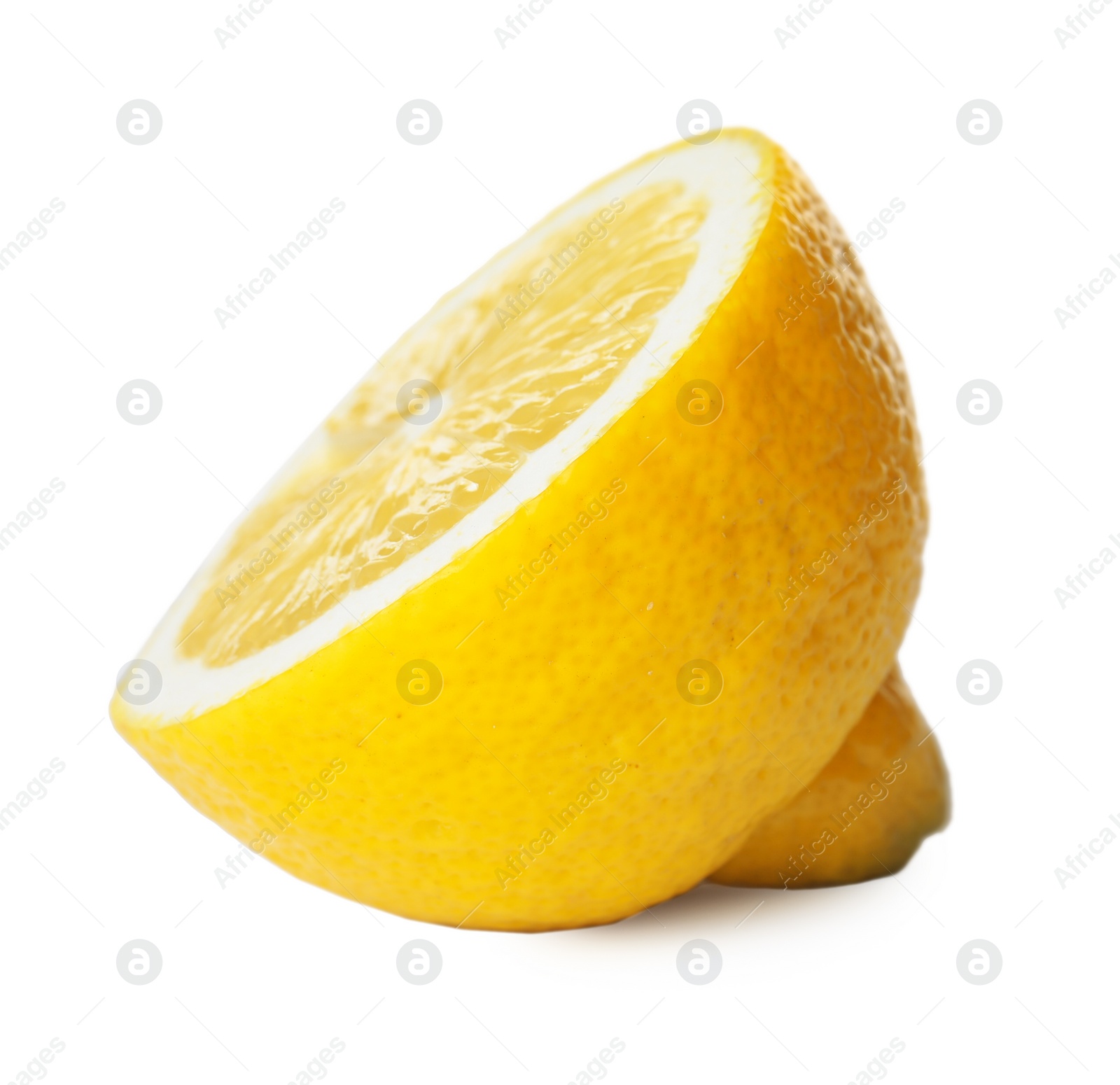 Photo of Half of fresh lemon isolated on white