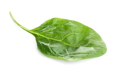 Photo of Fresh green healthy baby spinach leaves isolated on white