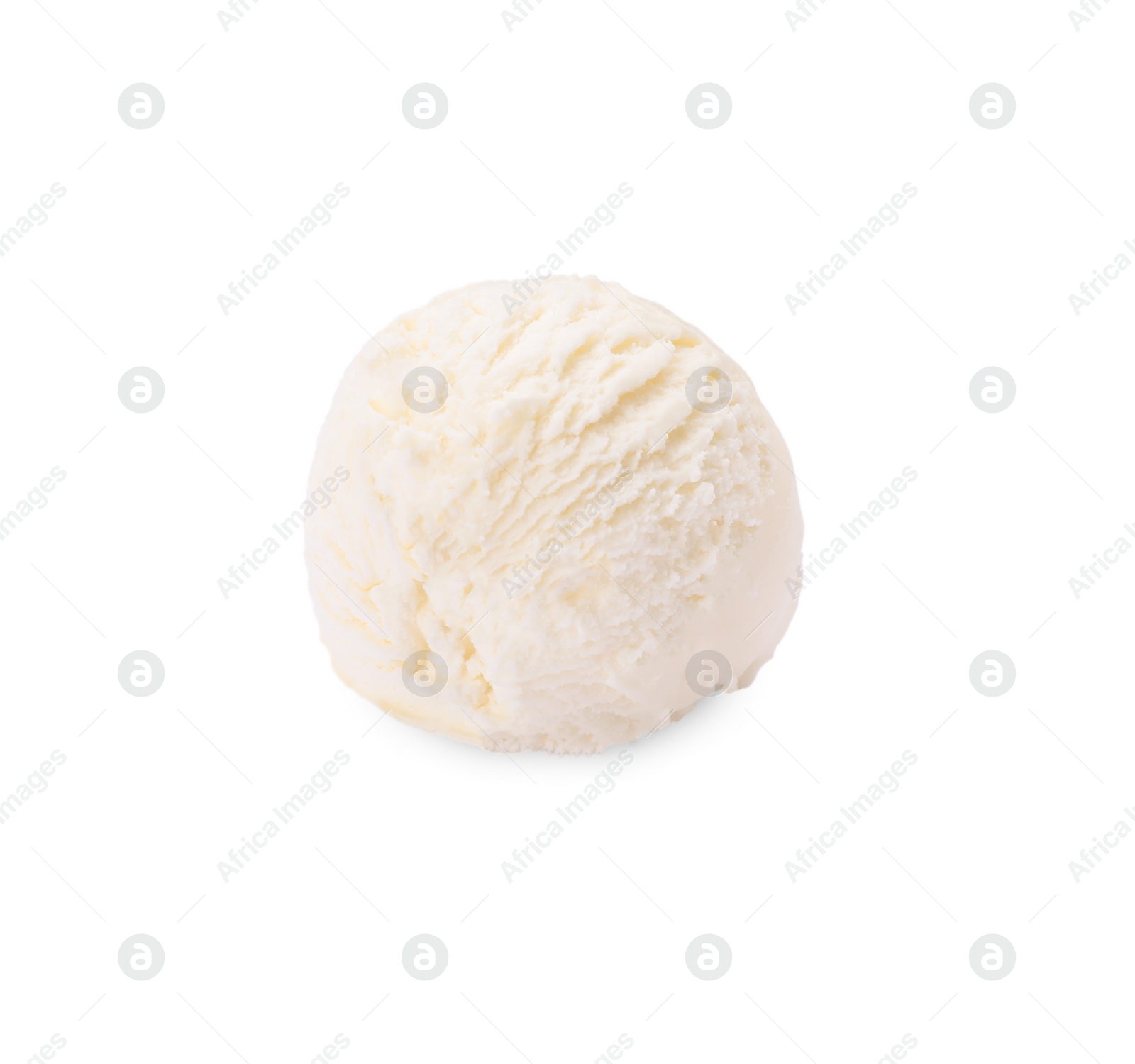 Photo of Scoop of tasty ice cream isolated on white