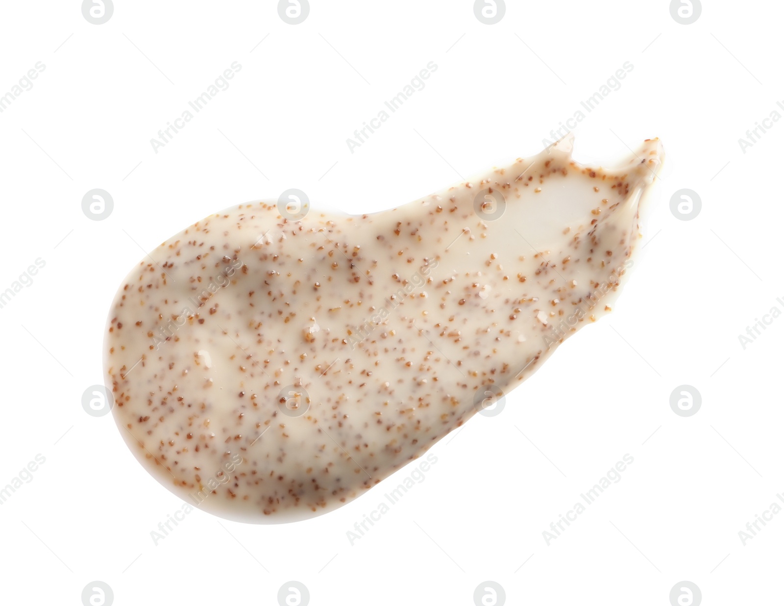 Photo of Sample of natural scrub on white background, top view