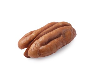 Photo of One tasty pecan nut isolated on white