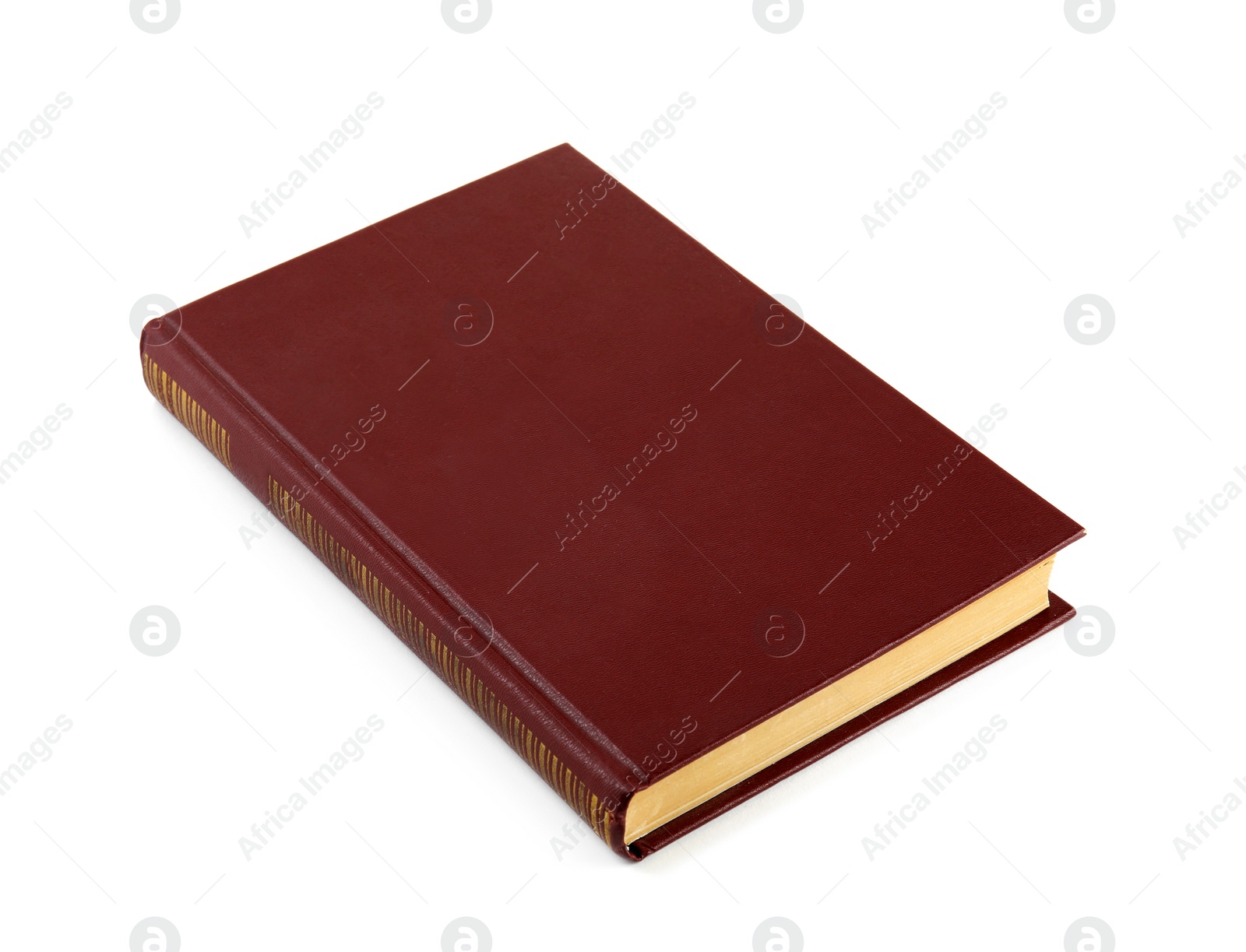 Photo of Closed color hardcover book isolated on white