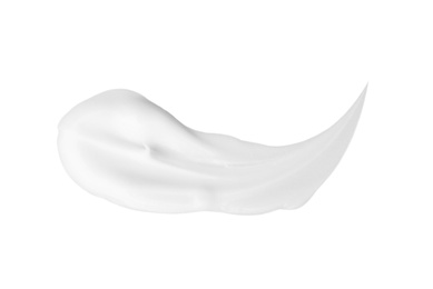 Photo of Sample of natural body cream on white background