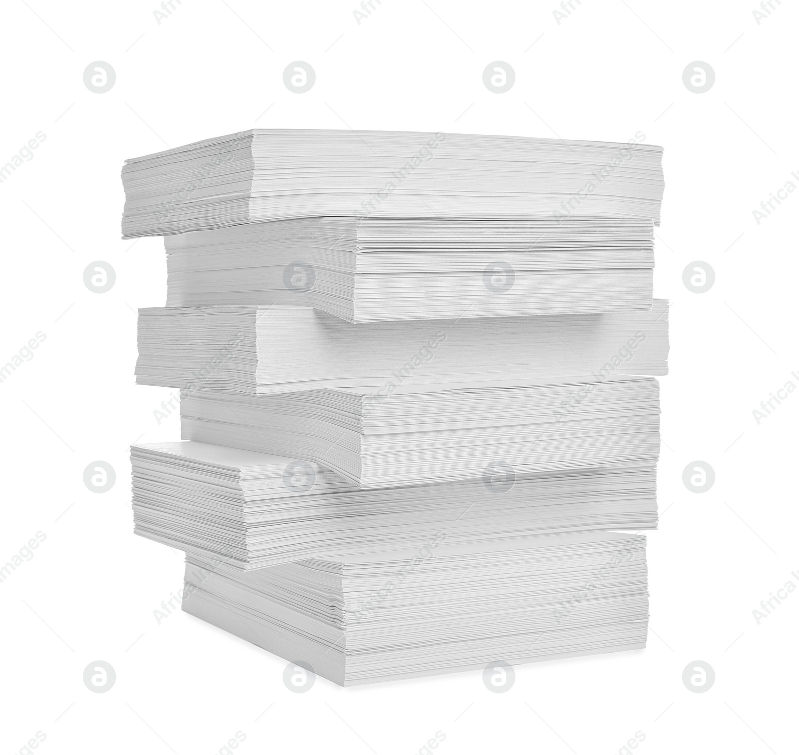 Photo of Stack of paper sheets isolated on white