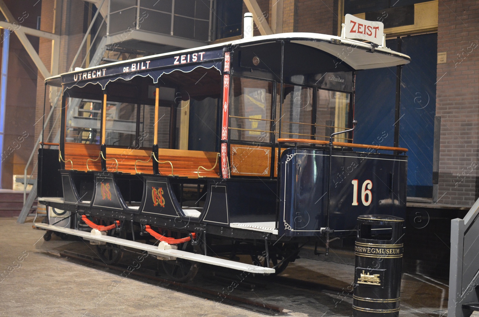 Photo of Utrecht, Netherlands - July 23, 2022: Beautiful old wagon on display in Spoorwegmuseum