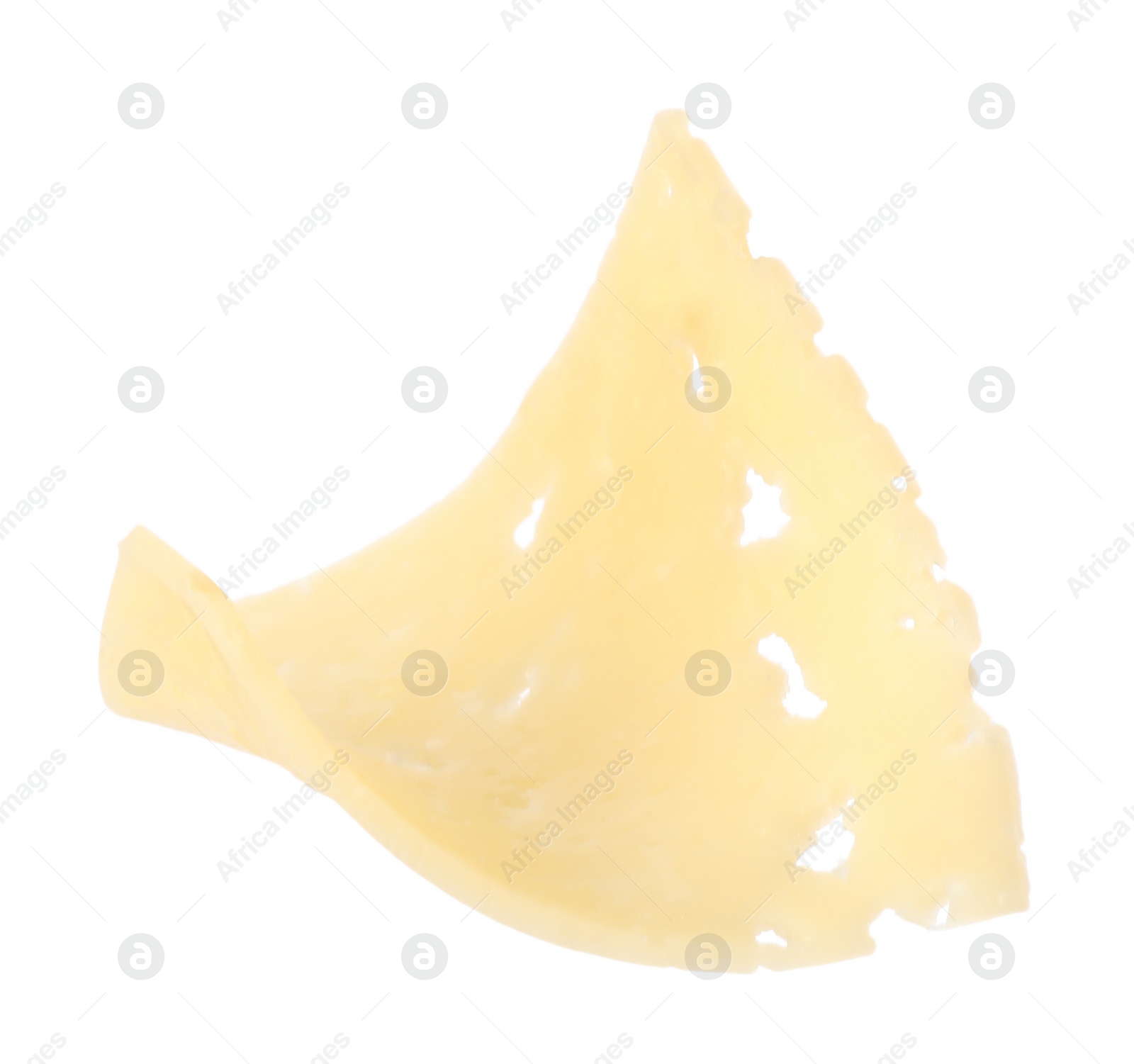 Photo of Piece of tasty cheese isolated on white