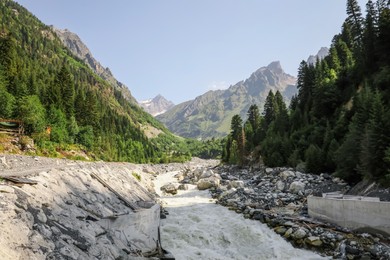 Photo of Picturesque view of beautiful river in mountains