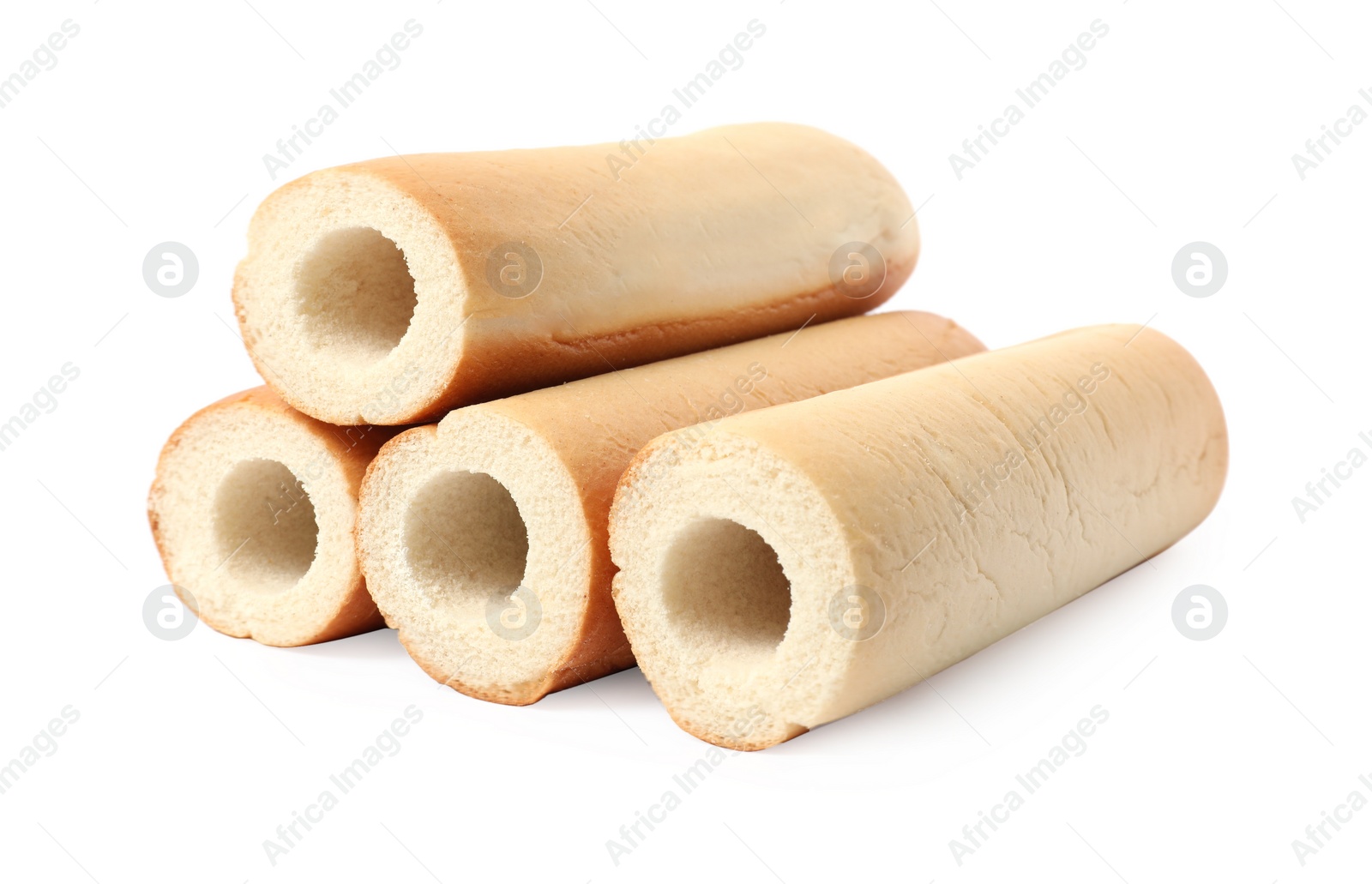 Photo of Fresh hot dog buns isolated on white