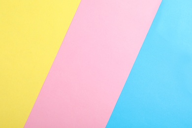 Photo of Colorful paper sheets as background, top view