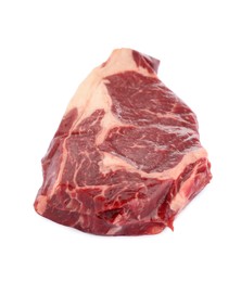 Photo of Piece of fresh beef meat isolated on white