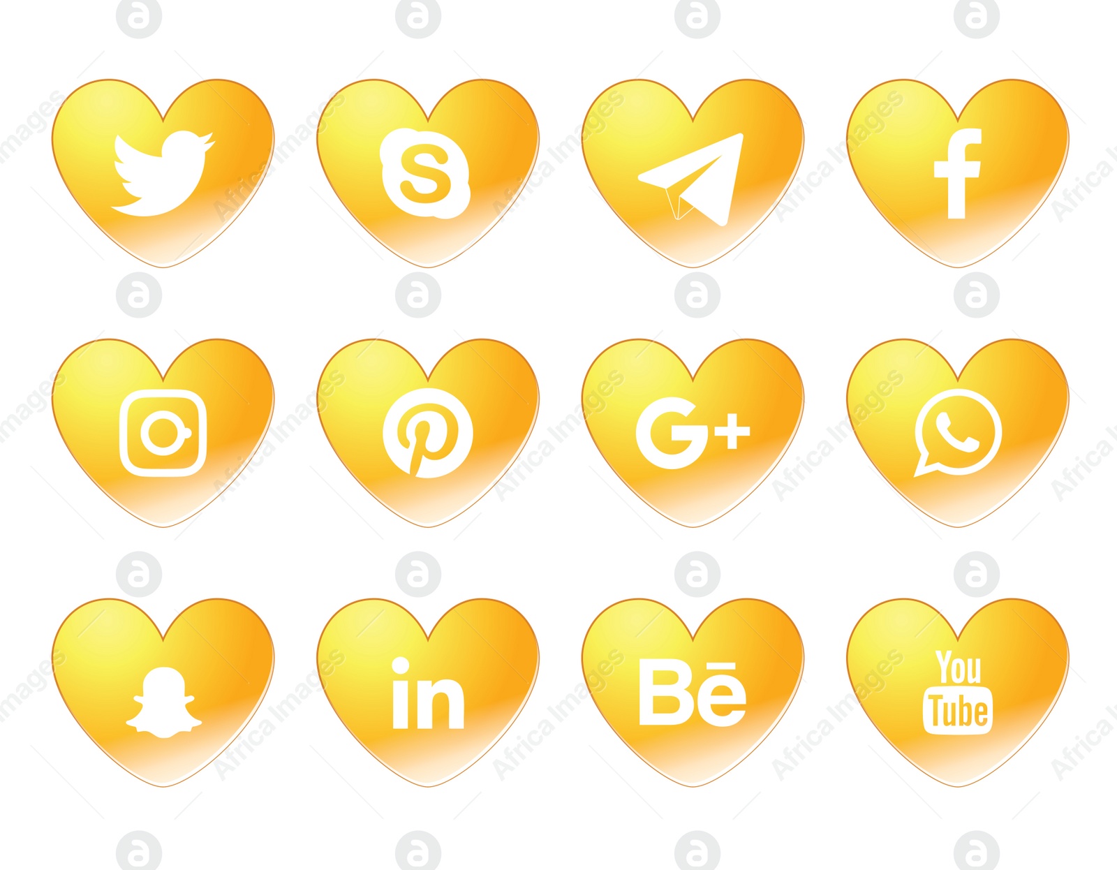 Illustration of MYKOLAIV, UKRAINE - APRIL 4, 2020: Collection of different social media apps icons