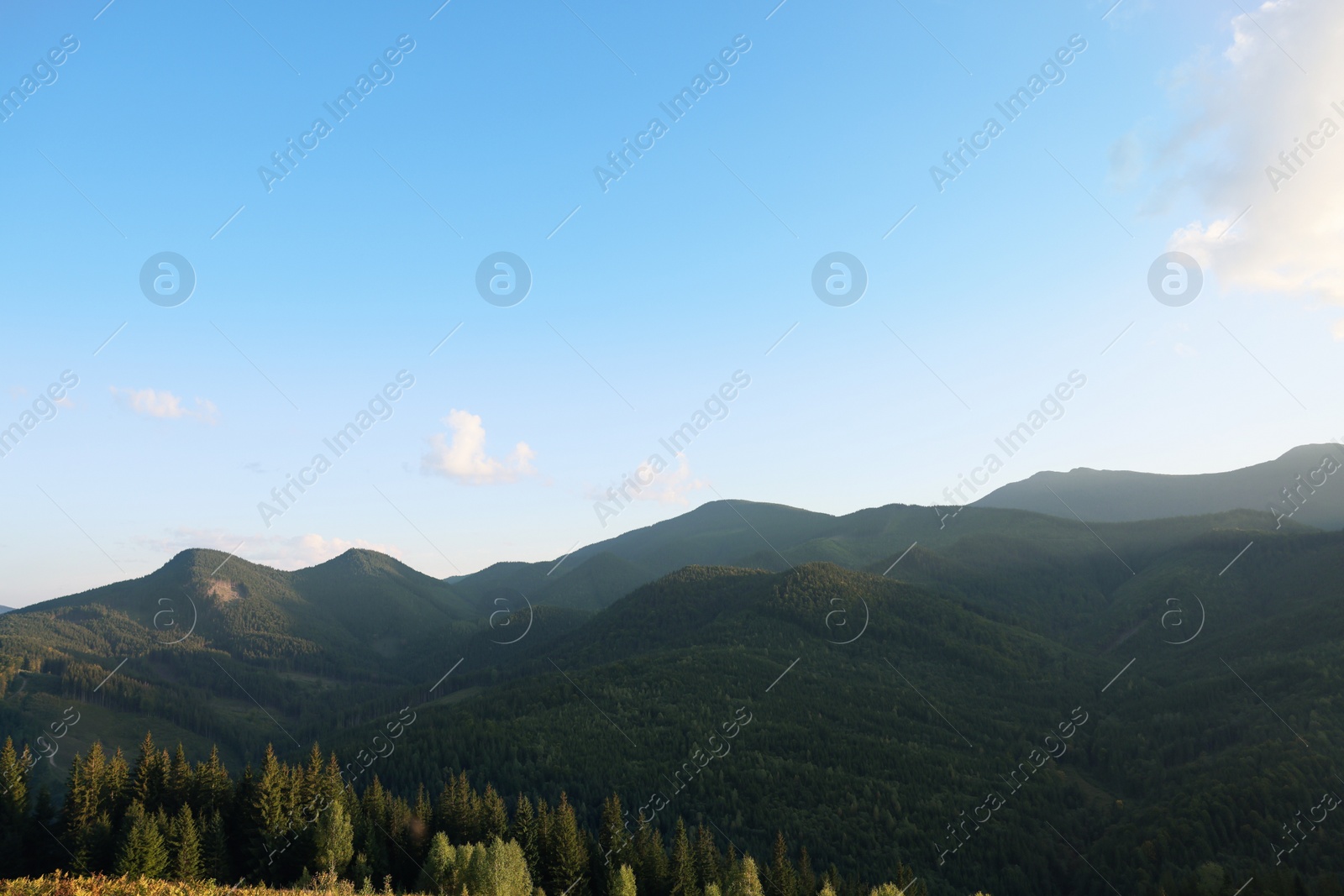 Photo of Beautiful view of blue sky over mountains on sunny day