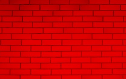 Image of Texture of red color brick wall as background