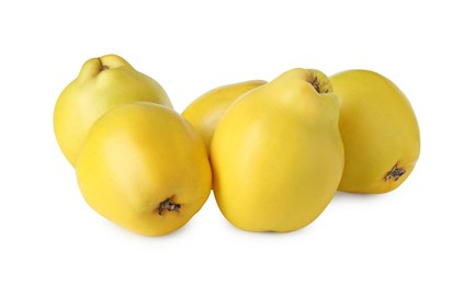 Delicious fresh ripe quinces isolated on white