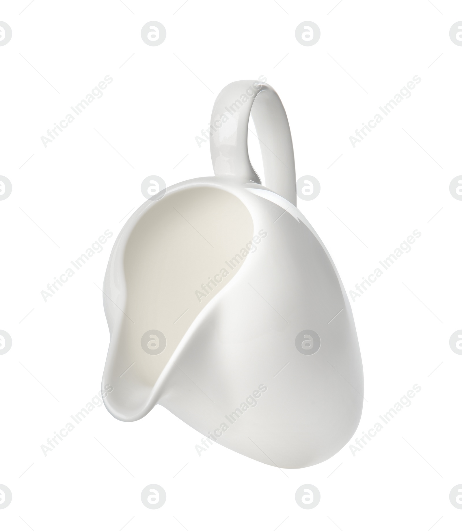 Photo of Clean empty ceramic jug isolated on white