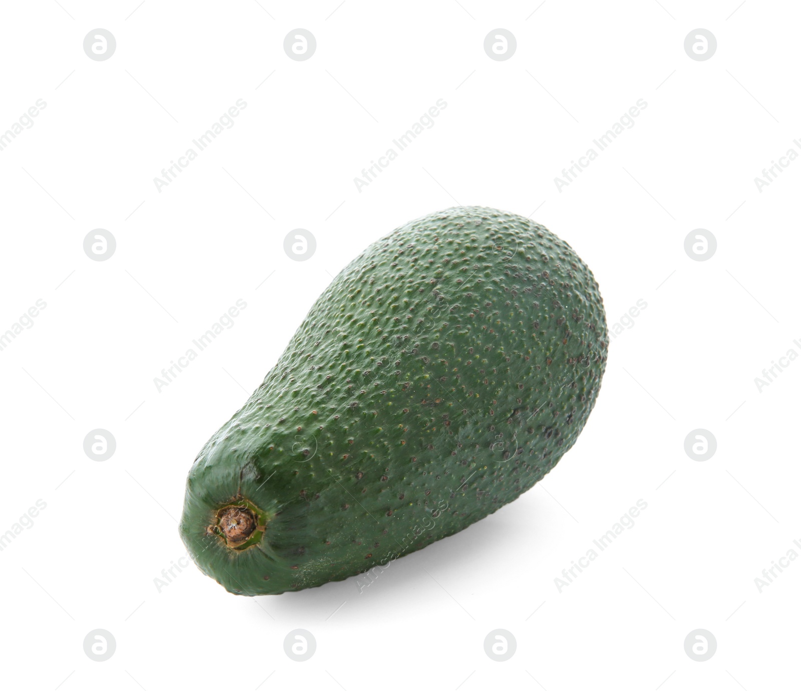 Photo of Ripe avocado on white background. Tropical fruit