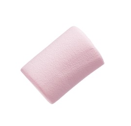 One sweet pink marshmallow isolated on white