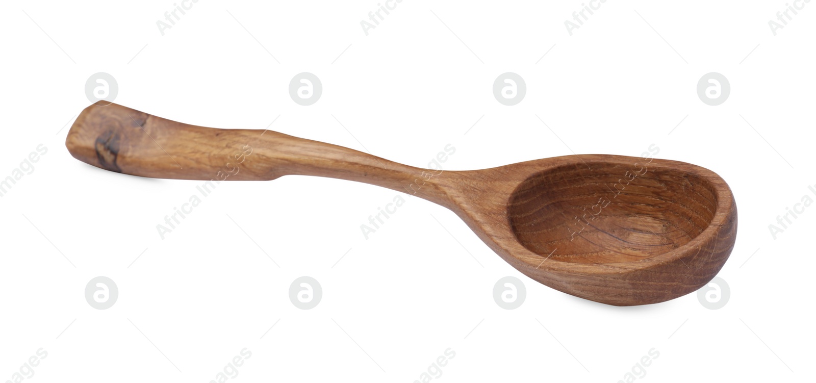 Photo of Wooden spoon isolated on white. Cooking utensil