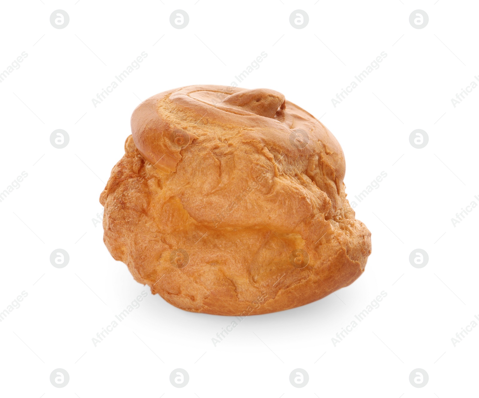 Photo of One delicious fresh profiterole isolated on white