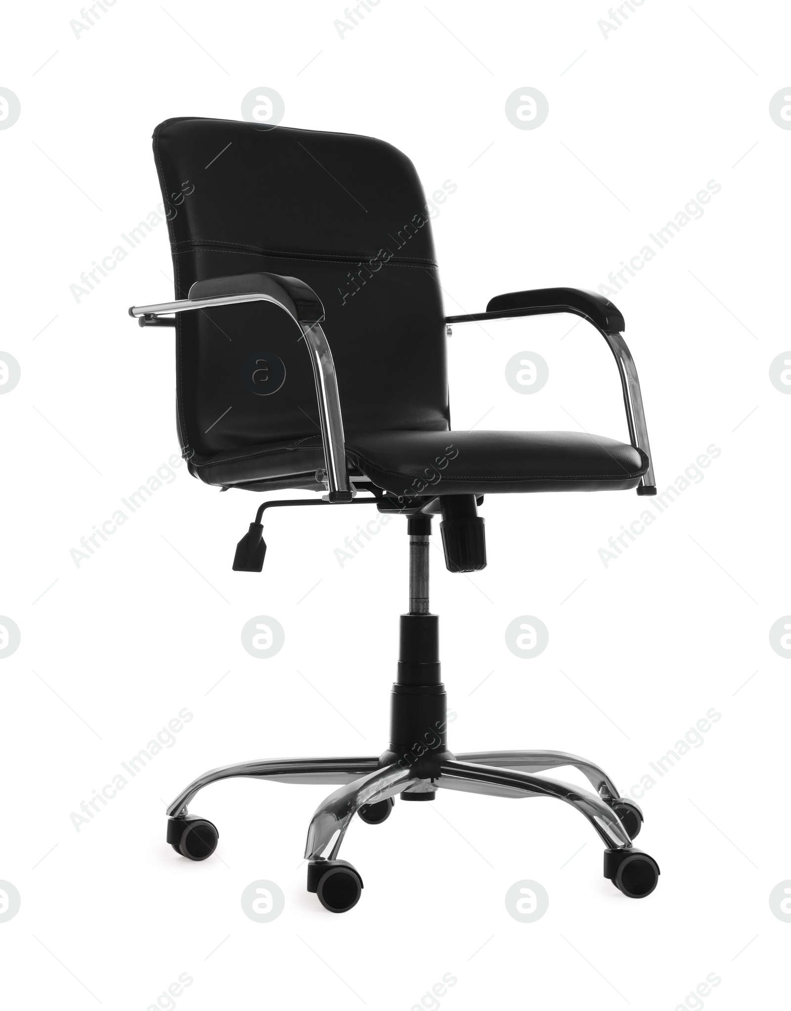 Photo of Comfortable leather office chair isolated on white