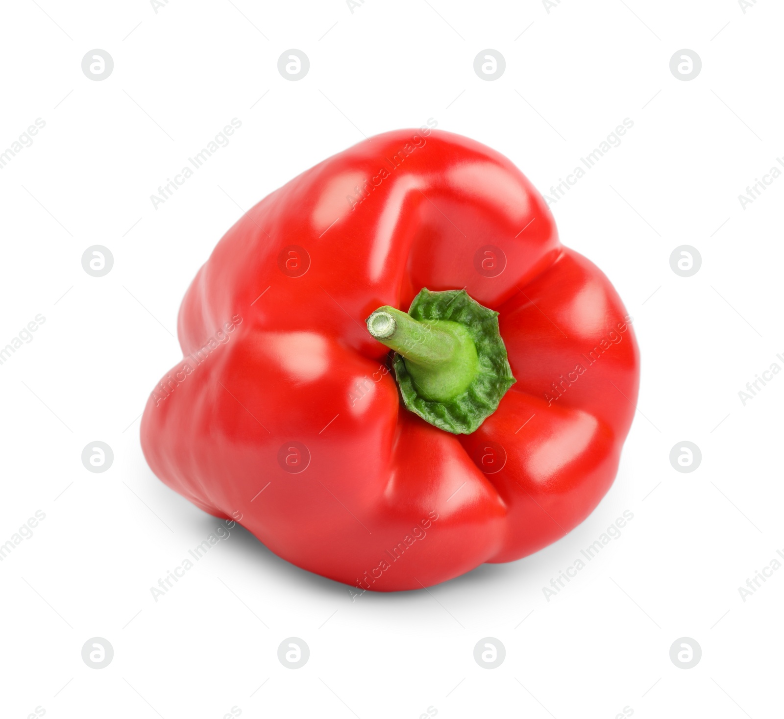 Photo of Ripe red bell pepper isolated on white