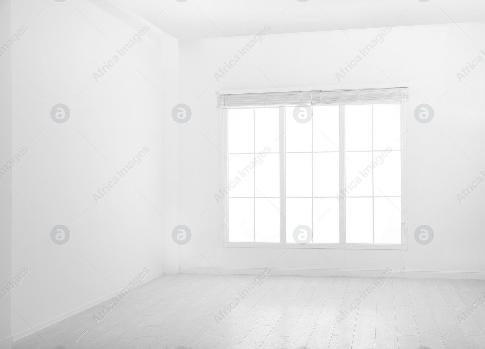 Photo of Window with open blinds in empty room