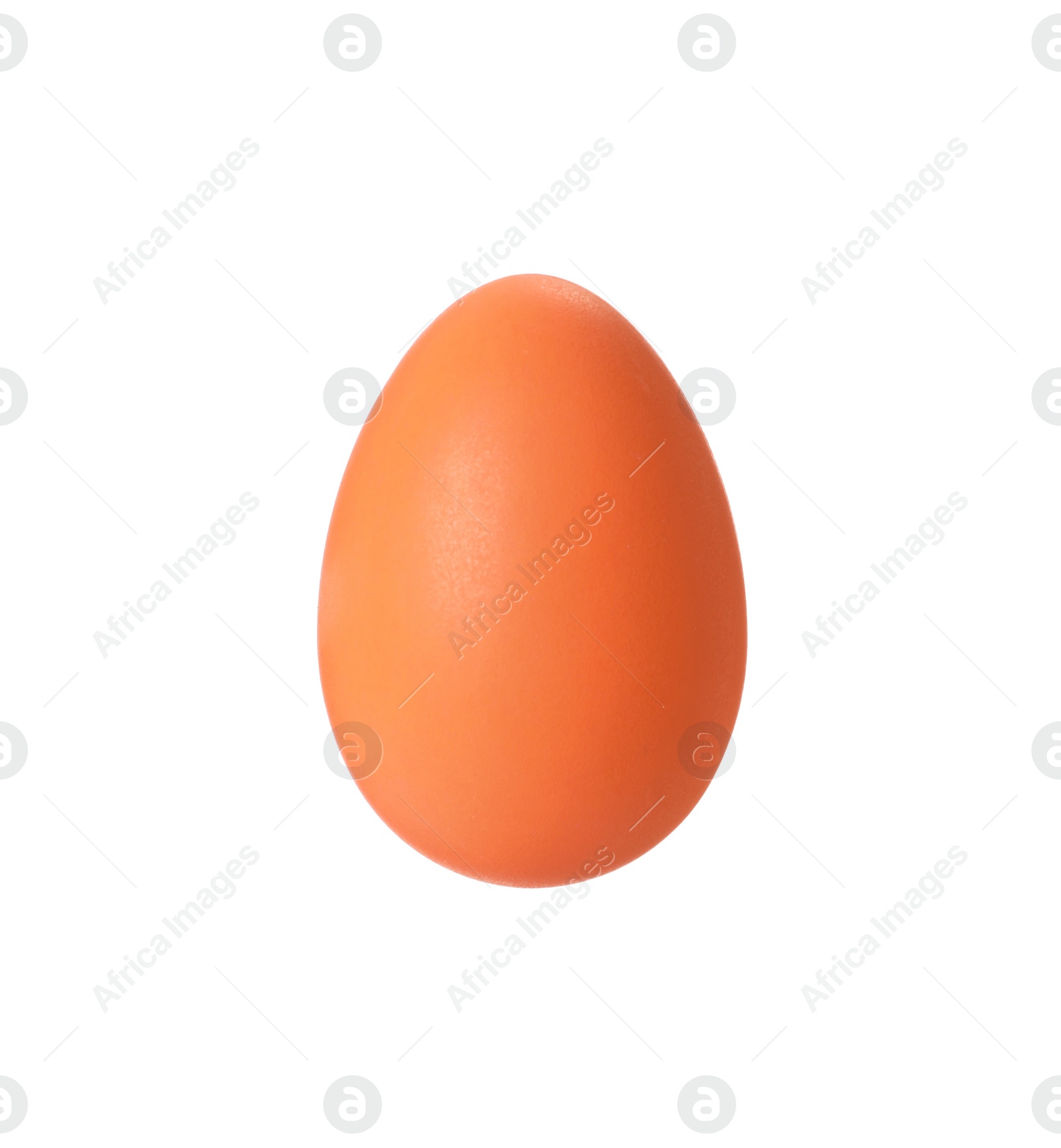 Photo of One orange Easter egg isolated on white