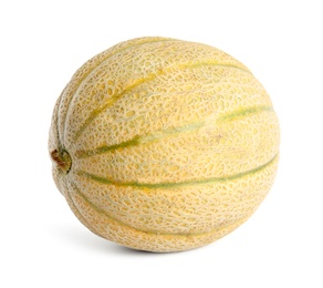 Photo of Tasty fresh ripe melon isolated on white