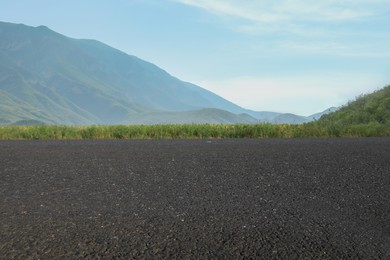 Image of Empty asphalt road in mountains. Picturesque landscape