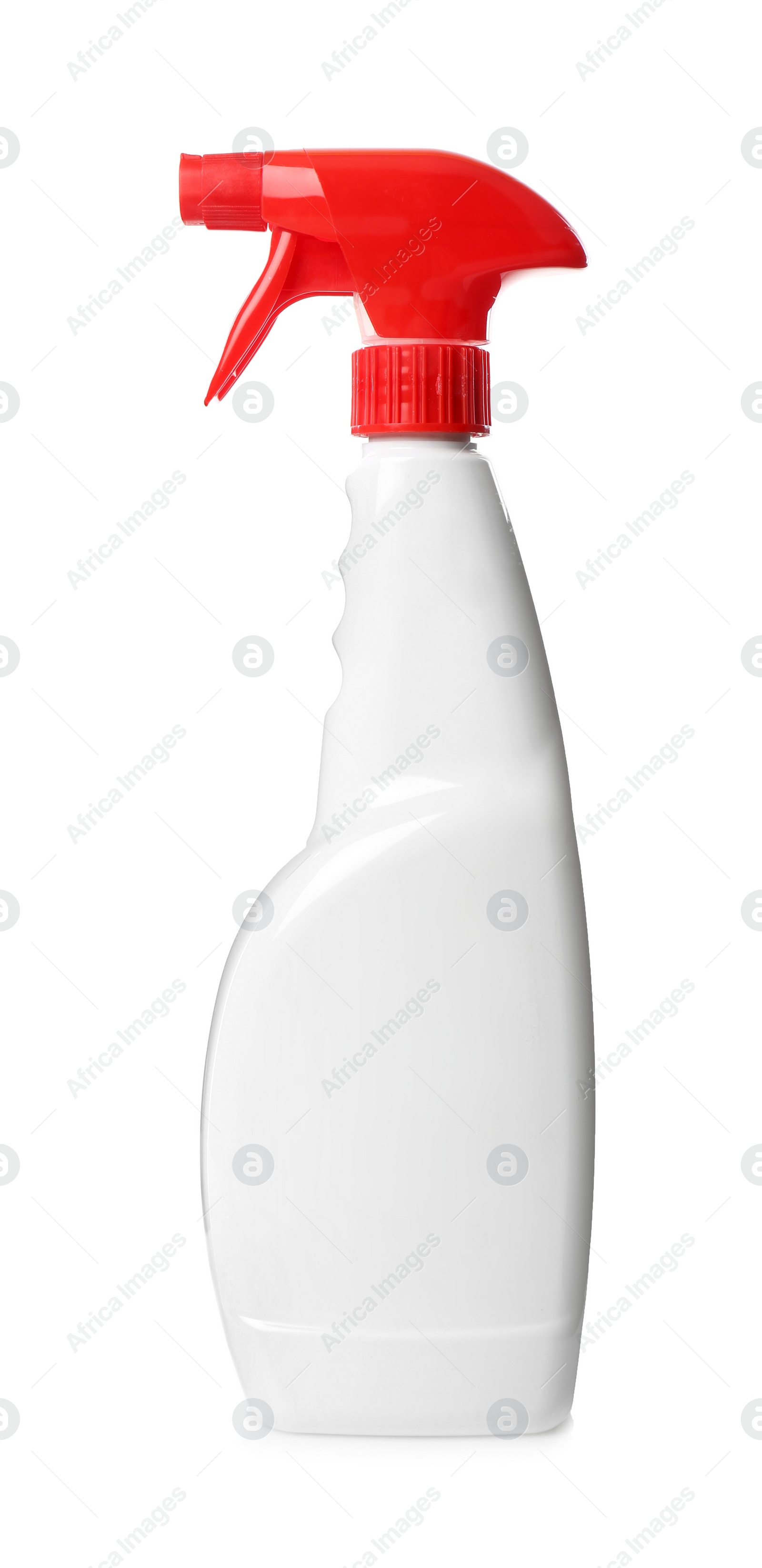 Photo of Spray bottle of cleaning product isolated on white