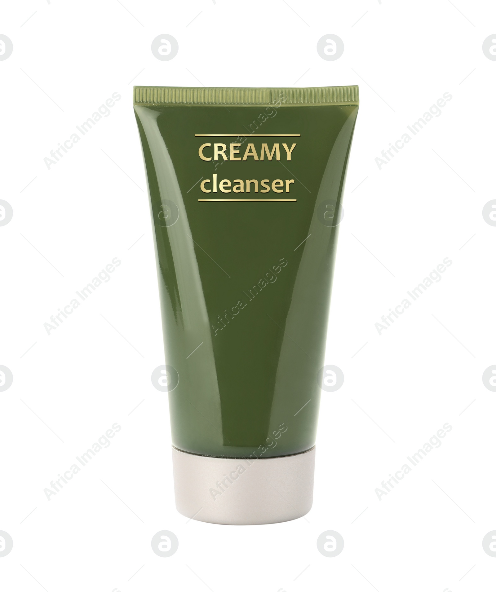 Image of Tube of cleansing cream isolated on white. Makeup remover 