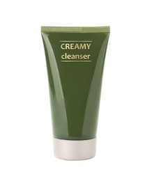 Image of Tube of cleansing cream isolated on white. Makeup remover 