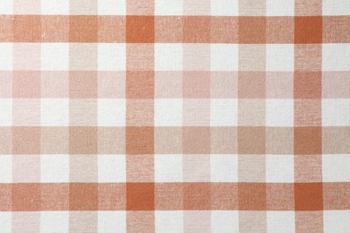 Photo of Texture of checkered fabric as background, top view