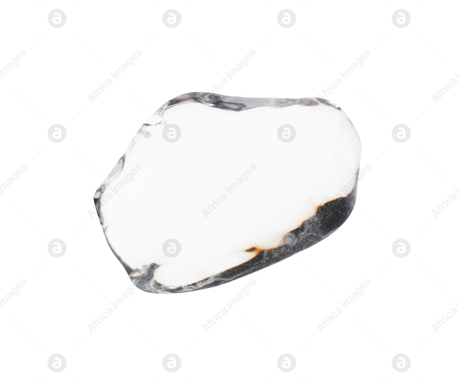 Photo of One piece of clear ice isolated on white