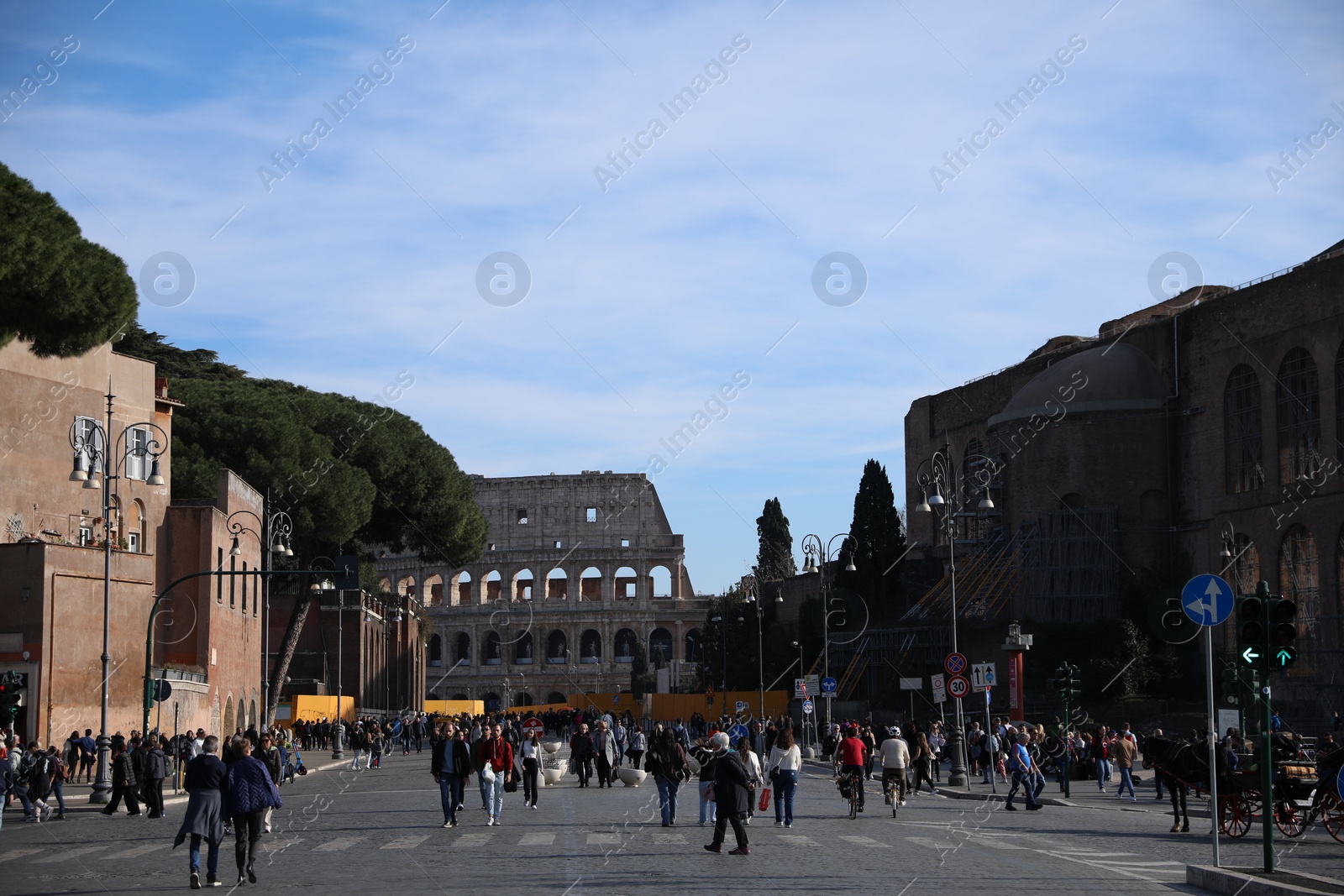 Photo of Rome, Italy - February 4, 2024 : People walking on city street