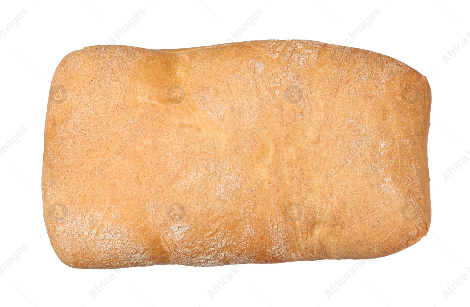 Photo of Delicious freshly baked crispy ciabatta isolated on white