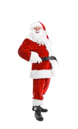 Photo of Authentic Santa Claus on white background