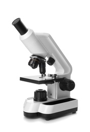 Microscope on white background. Medical equipment