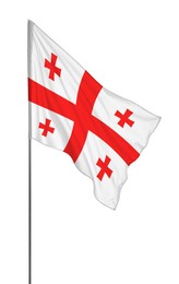 Image of National flag of Georgia isolated on white