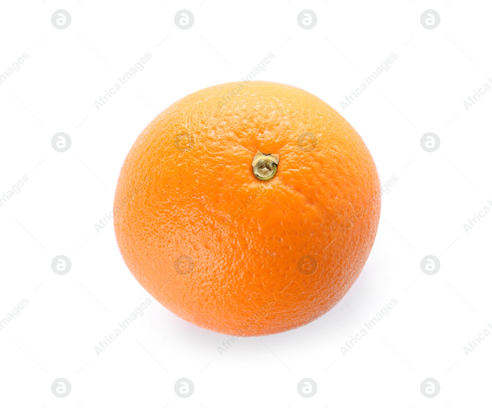 Photo of Fresh orange on white background, top view. Healthy fruit