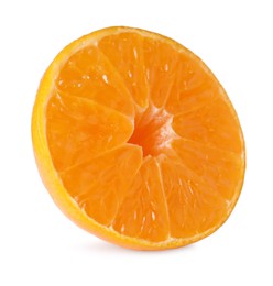 Photo of Piece of fresh ripe tangerine isolated on white