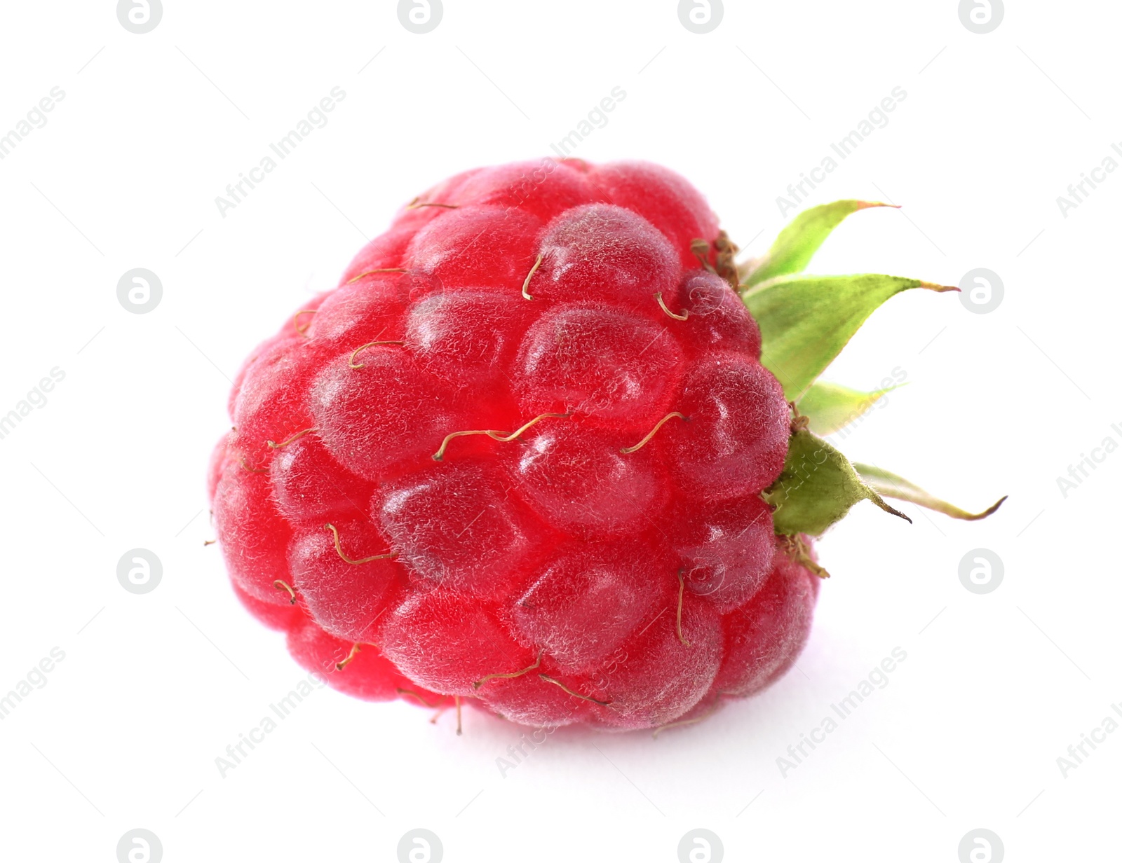 Photo of Delicious fresh ripe raspberry isolated on white