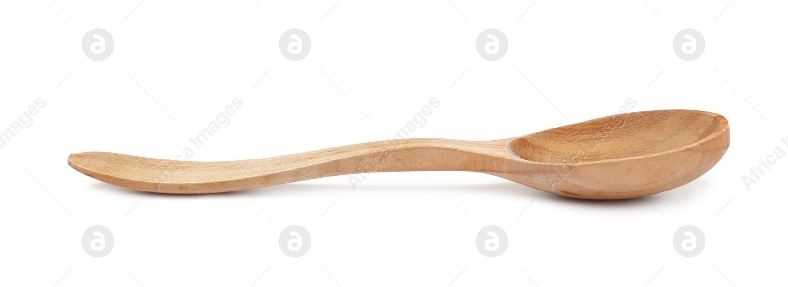 Photo of Wooden spoon isolated on white. Cooking utensil