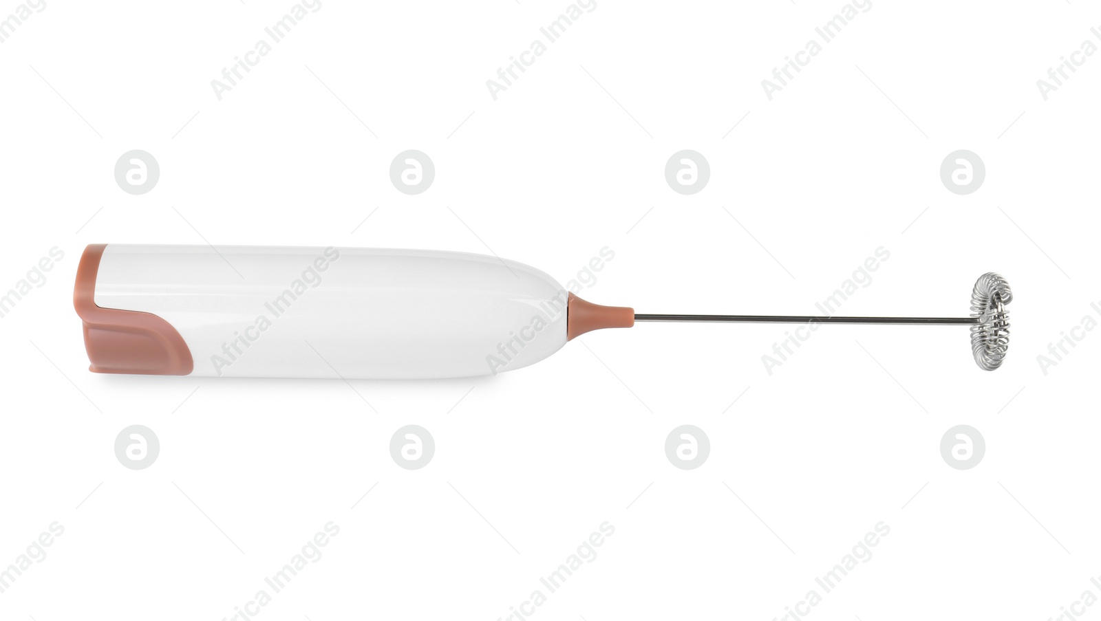 Photo of One milk frother wand isolated on white