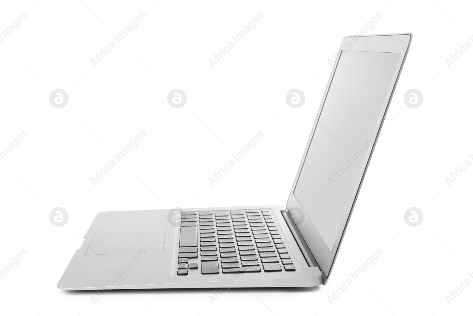 Photo of Laptop on white background. Modern technology