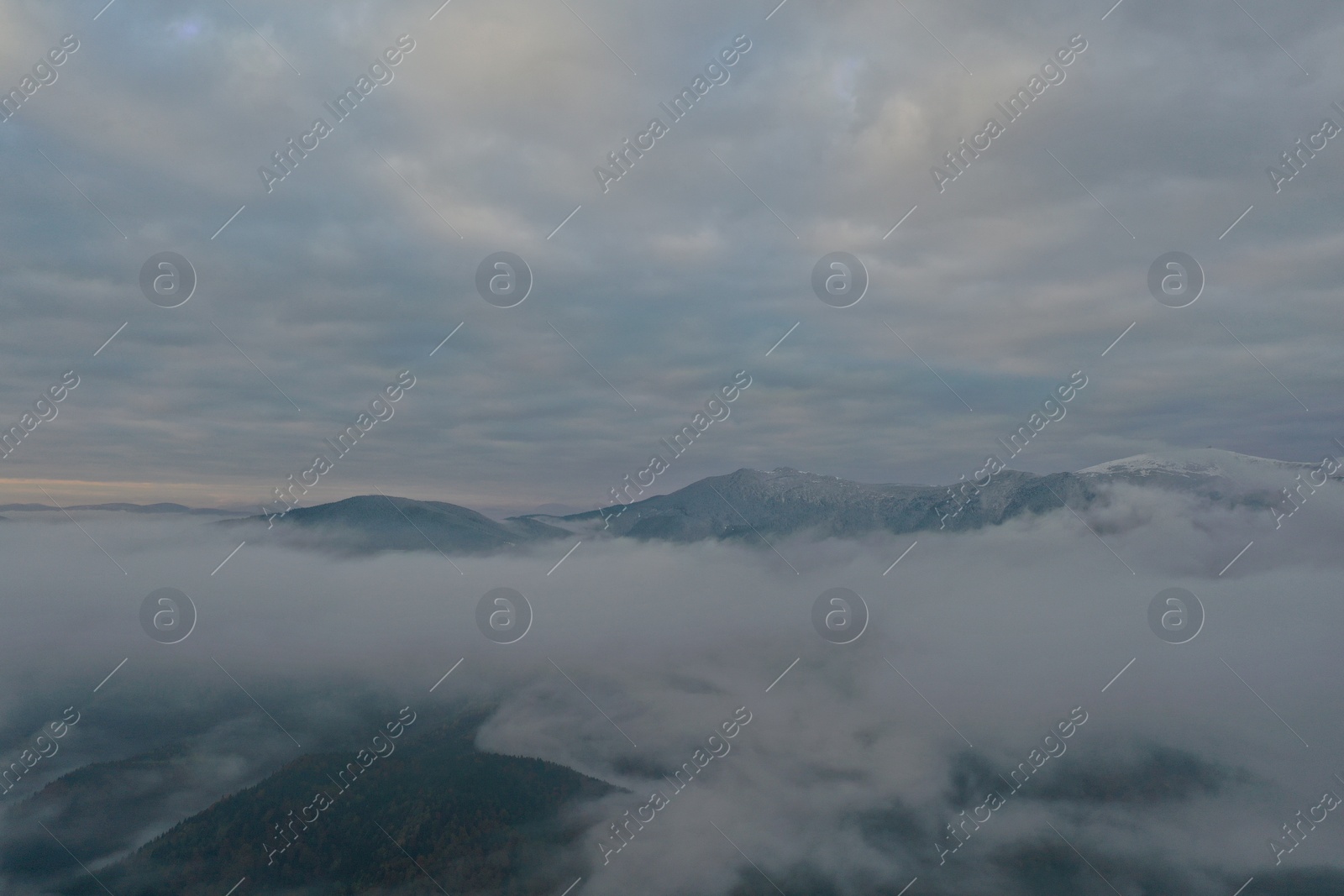 Photo of Beautiful view of blue sky over mountains