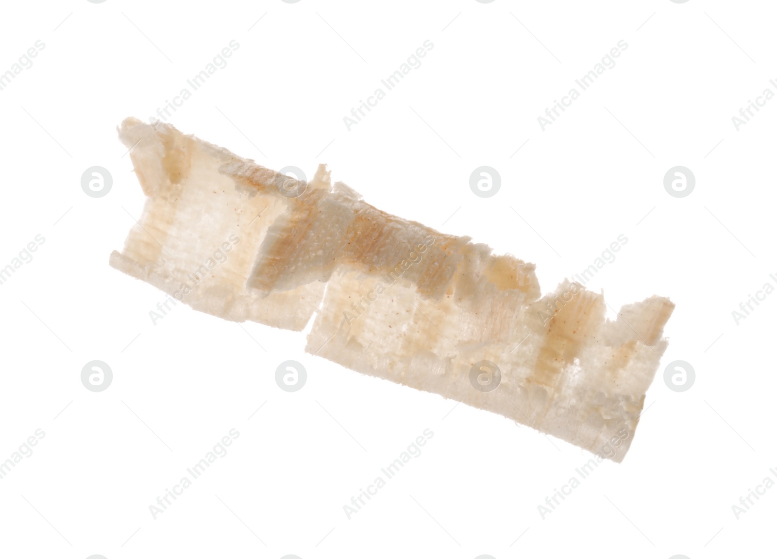 Photo of One chip of wood isolated on white